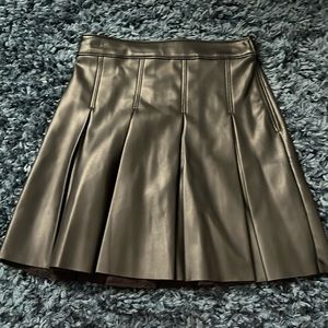 Black leather skirt